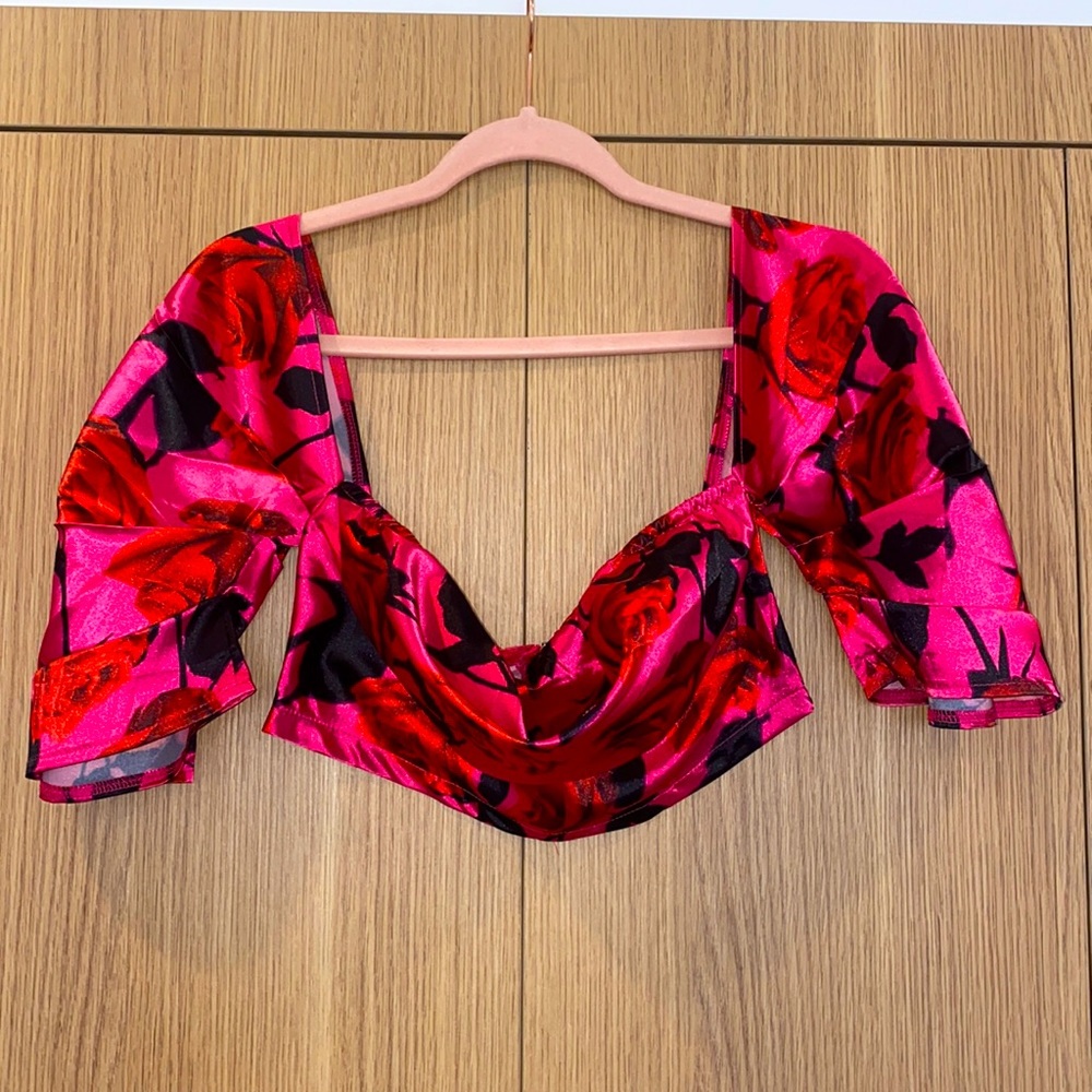 Floral off the shoulder top